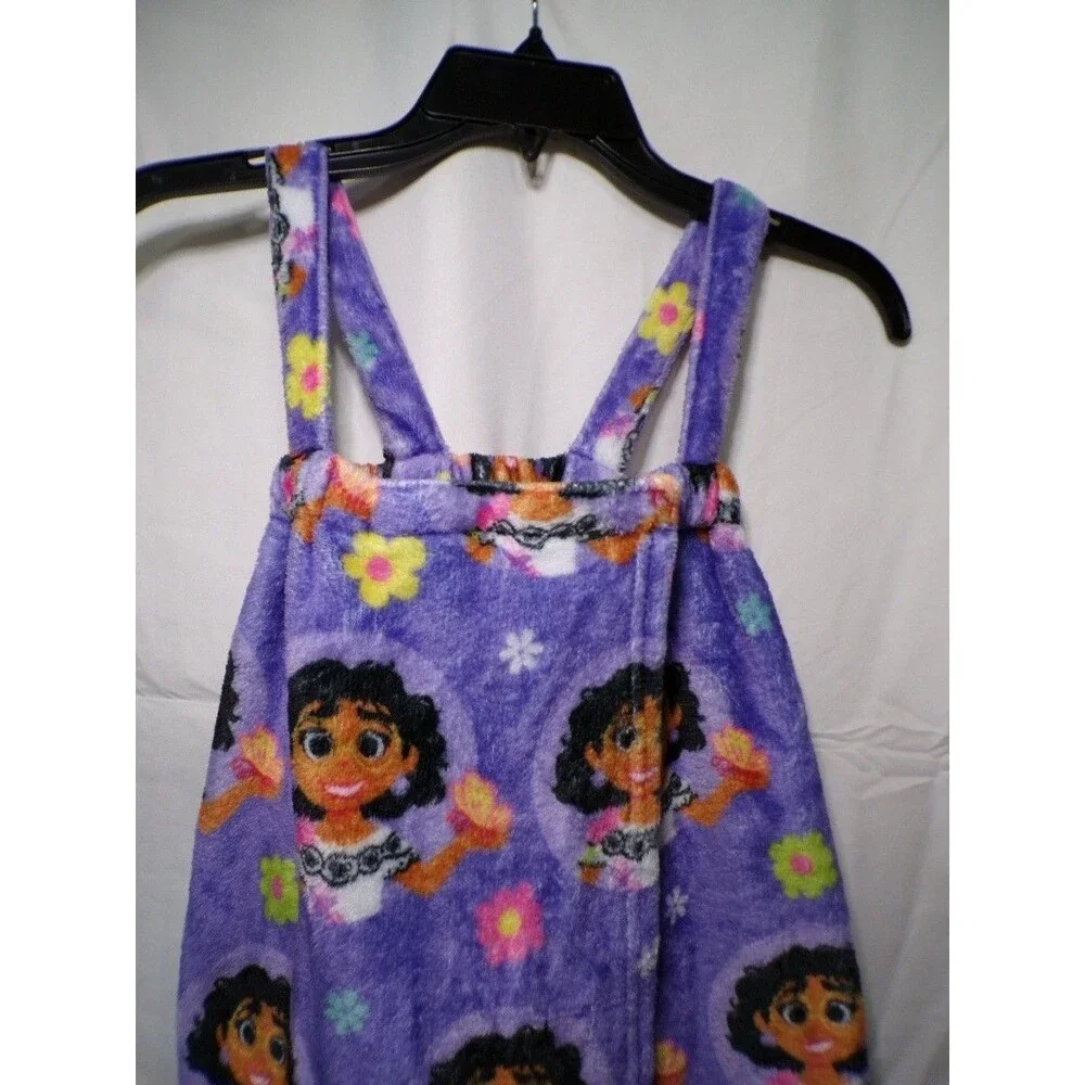 Disney Encanto Girls Robe One Size Purple Fleece Mirabel Plush Bath Wrap